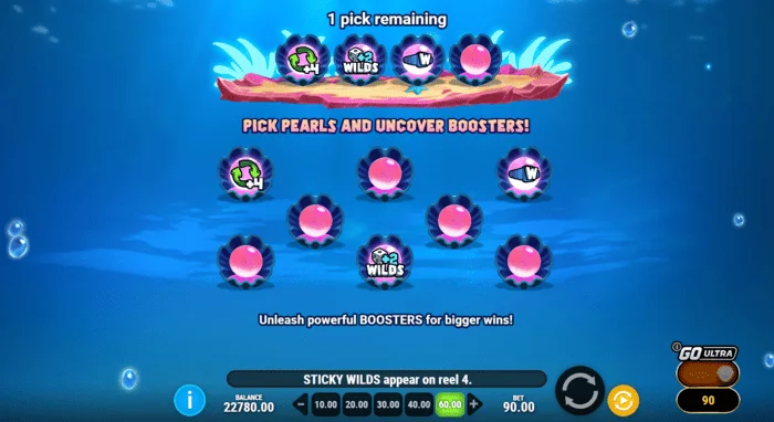 Manta Mayhem - stiprintuvų pasirinkimas prieš Free Spins