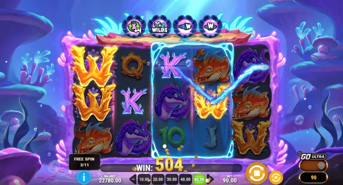 Manta Mayhem - laimėjimas Free Spins su Sticky Wild
